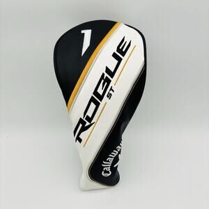 Callaway Golf Rogue ST Driver Headcover - Embroidered - White/Black/Gold. Clean